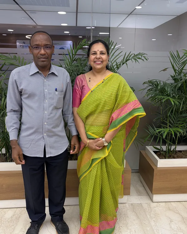 Wilberforce Samson Luwago with Ruchi Mathur at Paras Health, Delhi
